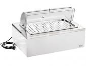 Поднос сервировочный для выпечки, перфориров., подогреваем., на дерев.подставке, цвет белый 511B0930