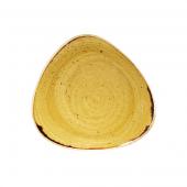 Тарелка мелкая треугольная 22,9см, без борта, Stonecast, цвет Mustard Seed Yellow