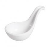 Ложка для закусок 9.5x5.5см, меламин, Piccaso, цвет белый H-2307