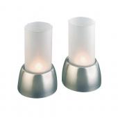 Набор светильников (2шт), d7,5см h12,5см, s/s+стекло 03016APS